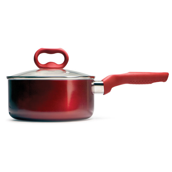 Ecolution Bliss Nonstick Ceramic Sauce Pan, 2Quart, Red Wayfair